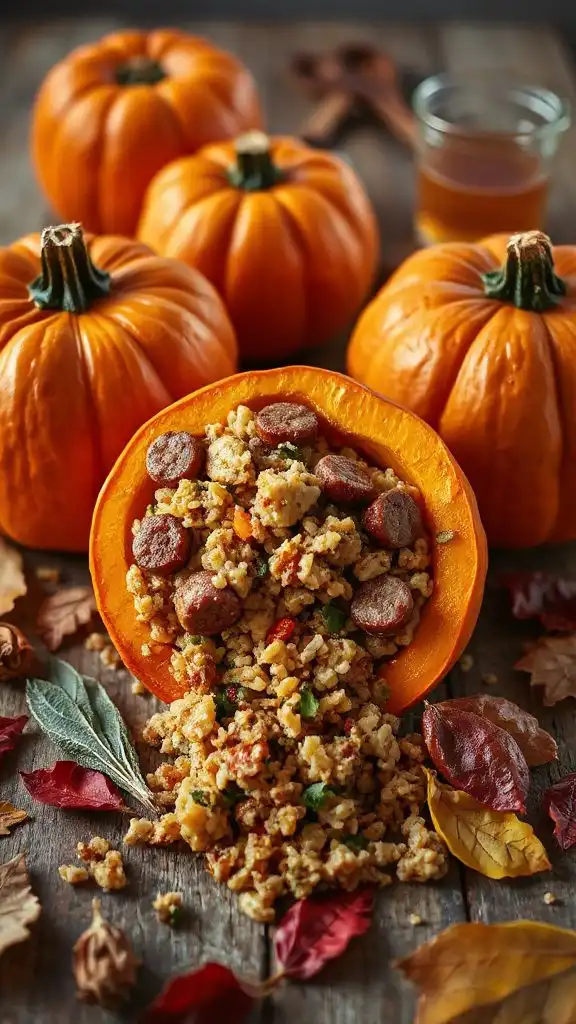stuffed pumpkins for autumn
