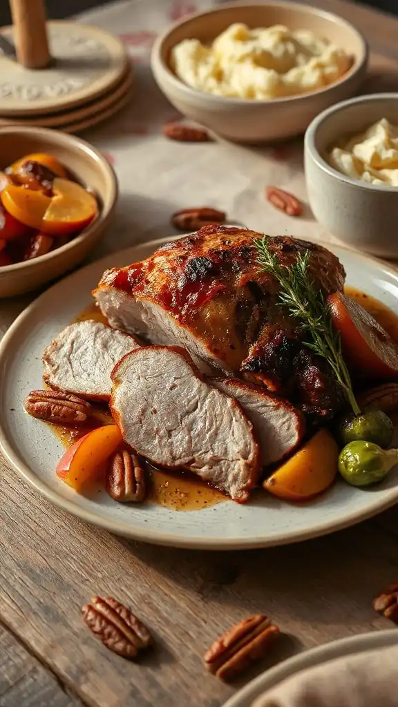 succulent pork with apple compote