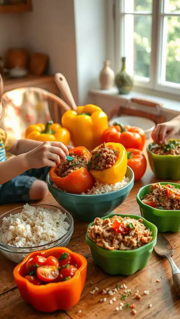 sweet and sour stuffed peppers