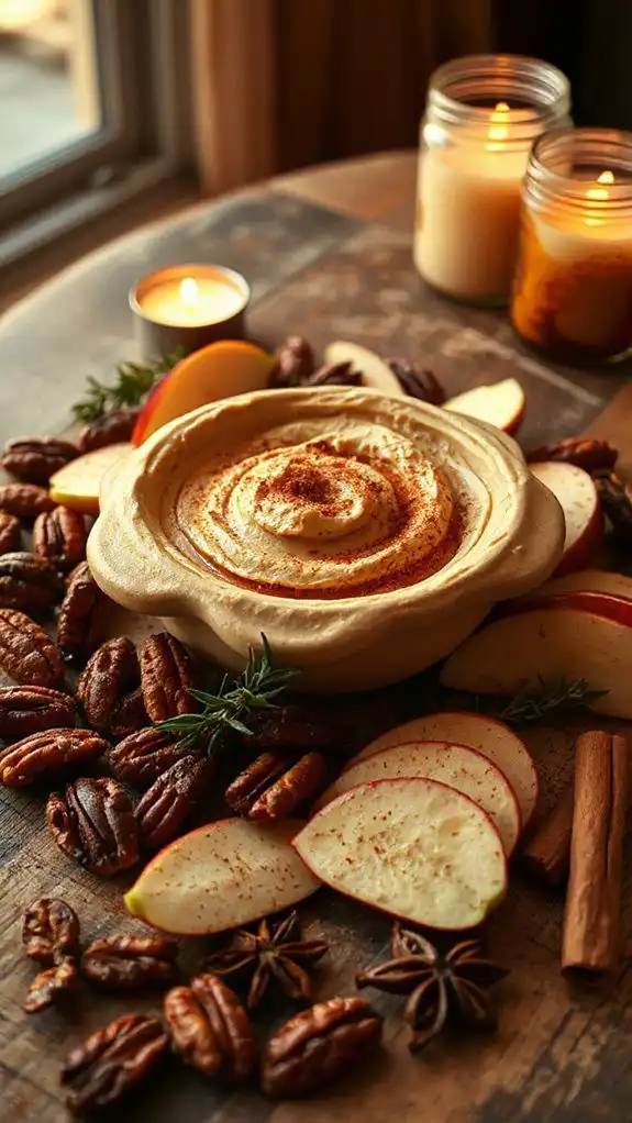 sweet fall flavored apple hummus