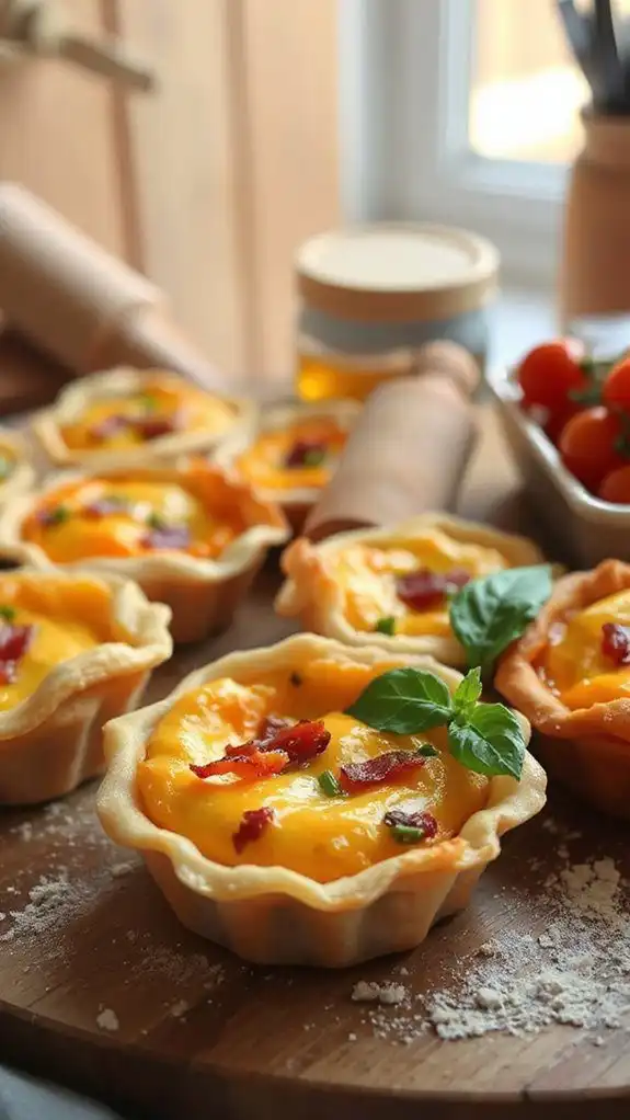 sweet potato bacon quiches