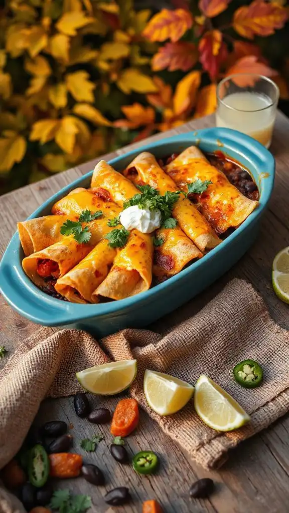 sweet potato black bean enchiladas