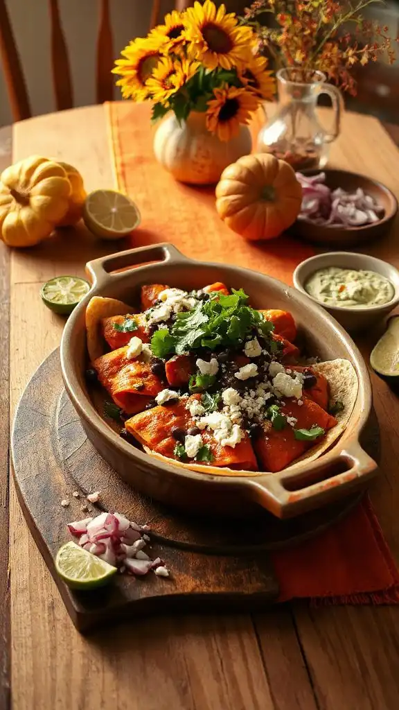 sweet potato black bean enchiladas