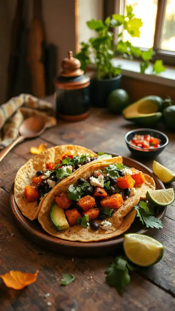 sweet potato black bean tacos