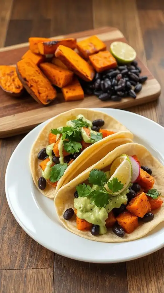 sweet potato black bean tacos