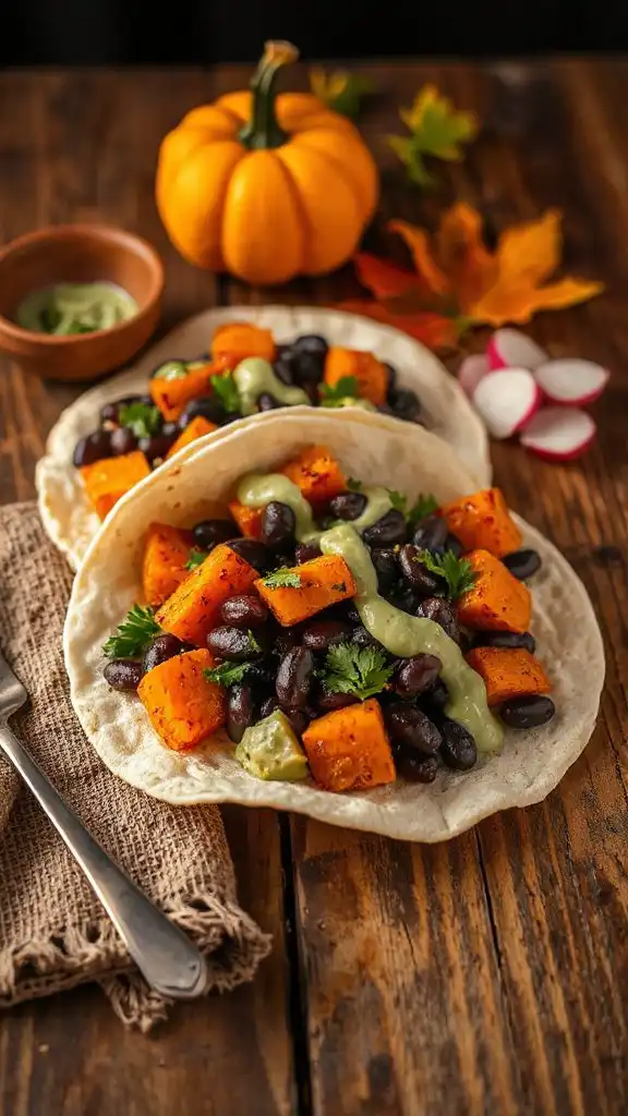 sweet potato black bean tacos
