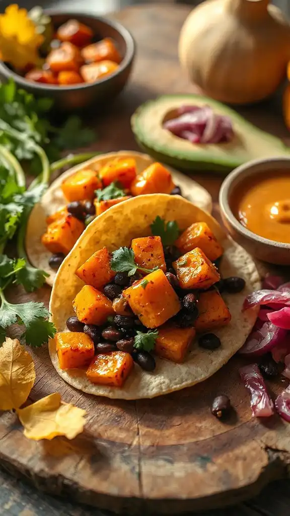 sweet potato black bean tacos