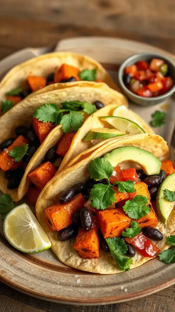 sweet potato black bean tacos