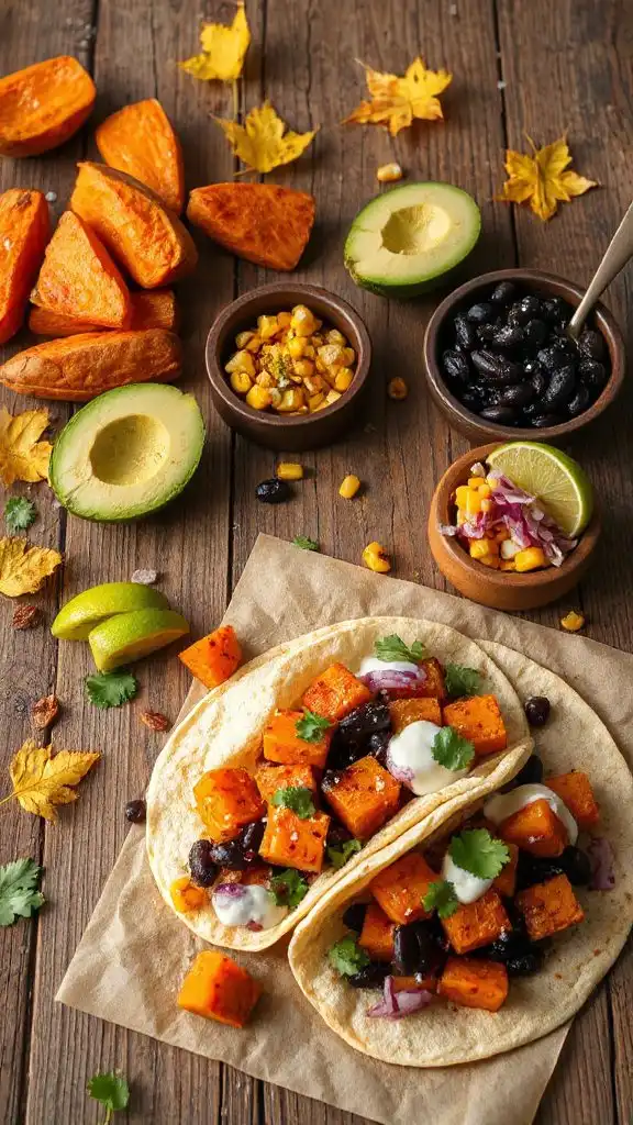 sweet potato black bean tacos