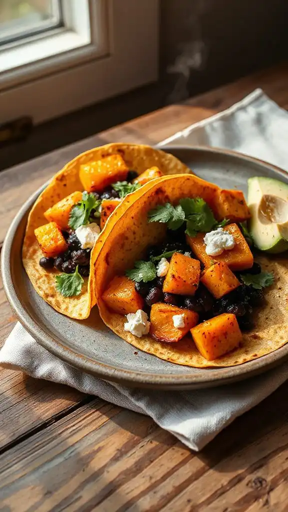 sweet potato black bean tacos