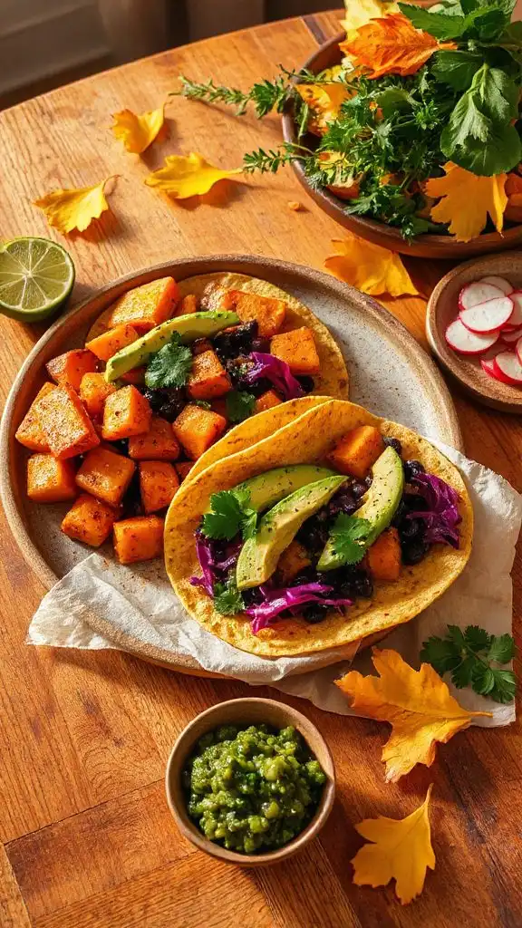 sweet potato black bean tacos