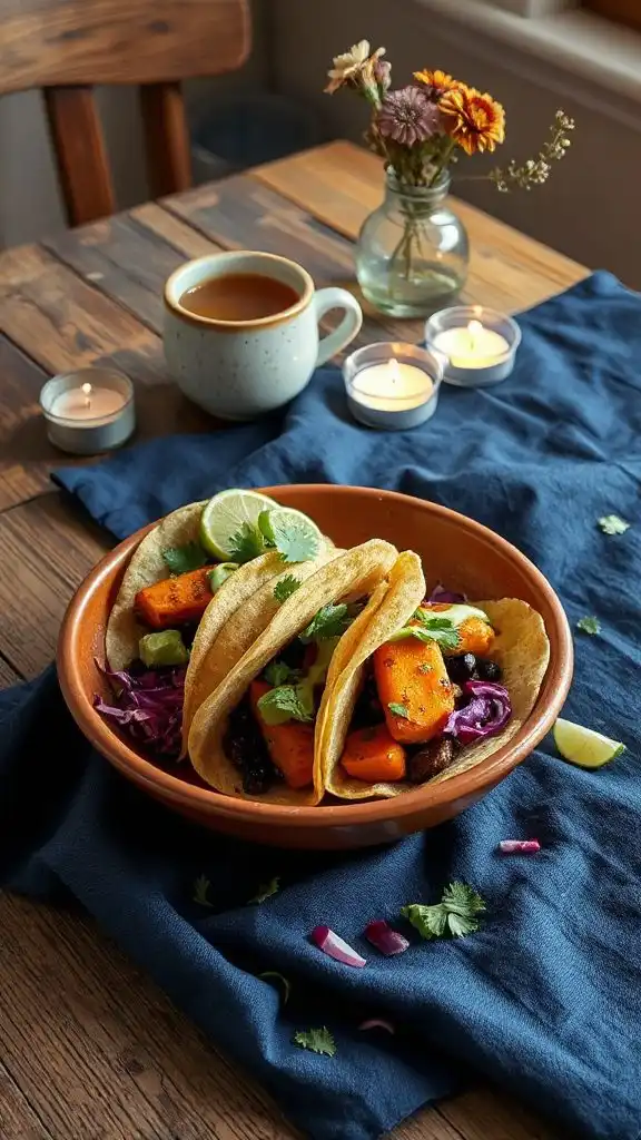 sweet potato black bean tacos