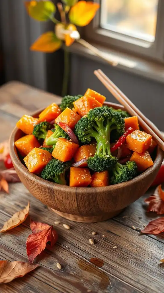 sweet potato broccoli stir fry