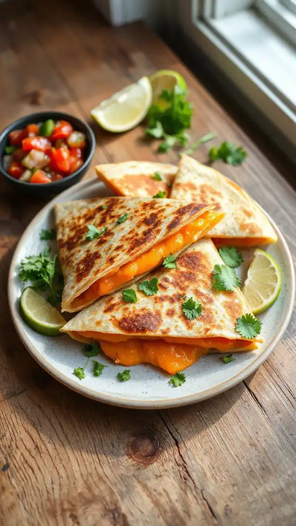 sweet potato cheese quesadilla
