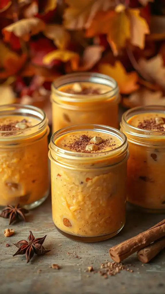 sweet potato rice pudding jars