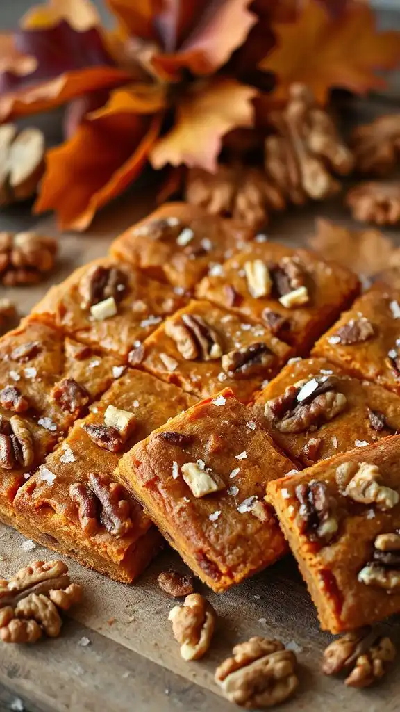 sweet potato walnut dessert bars