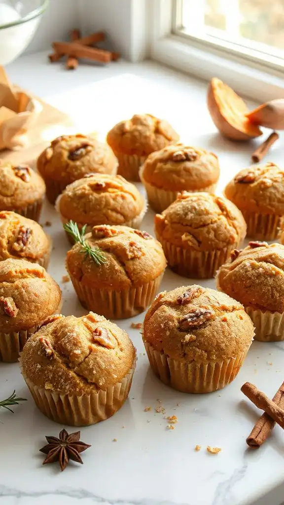 sweet potato walnut muffins