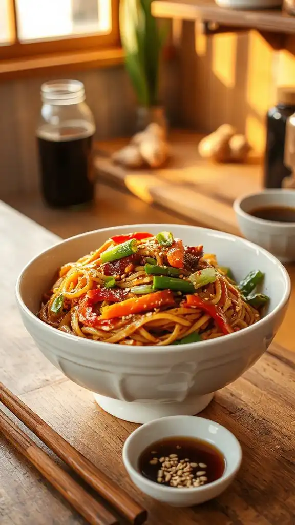 sweet soy ginger noodles