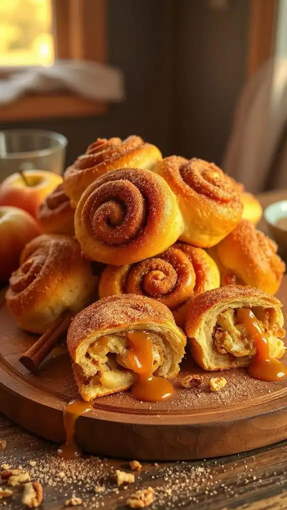 sweet sticky apple rolls