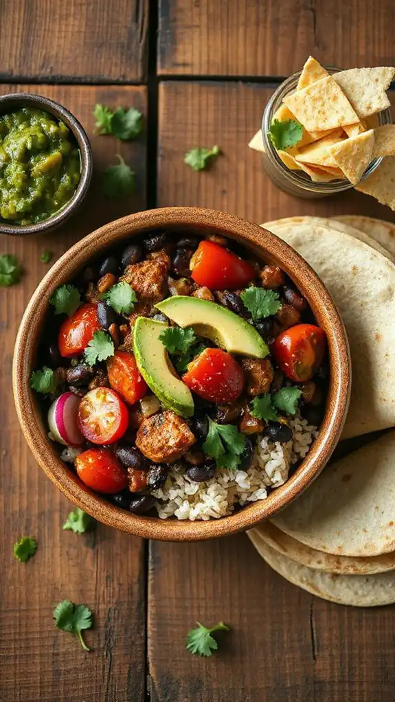 taco seasoned bean bowl