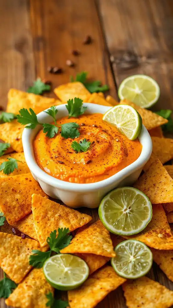 tangy lime pumpkin hummus