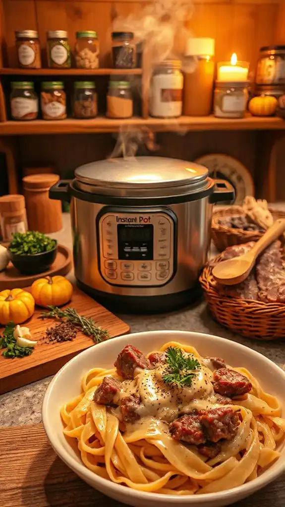 tender beef in creamy sauce