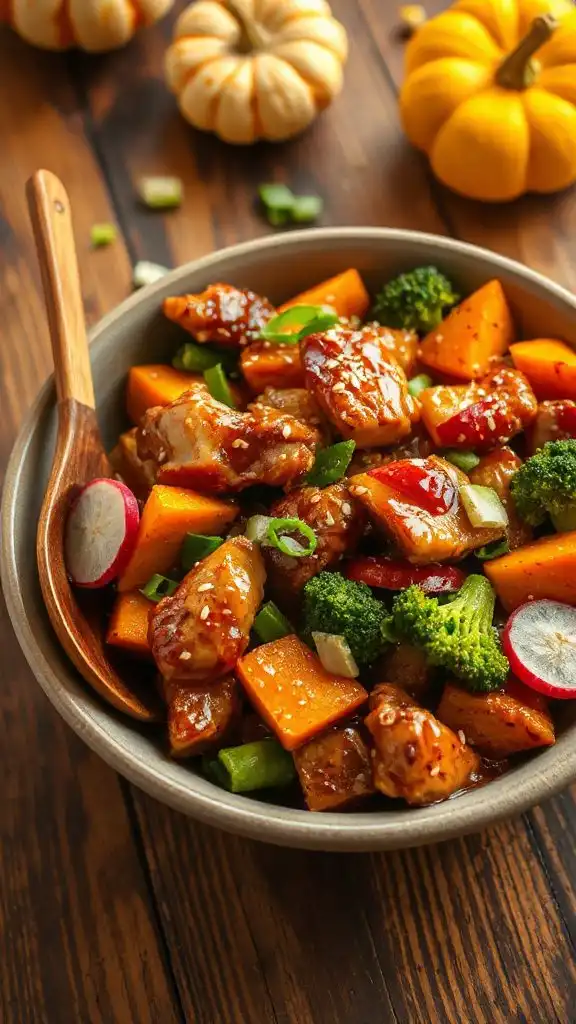 teriyaki chicken autumn stir fry