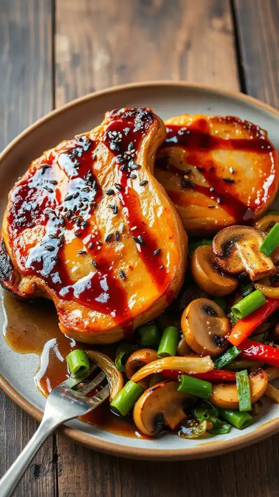 teriyaki maple glazed pork chops teriyaki maple glazed pork chops