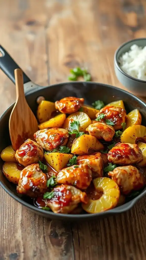 teriyaki pineapple chicken skillet