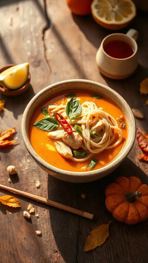 thai coconut curry noodle soup