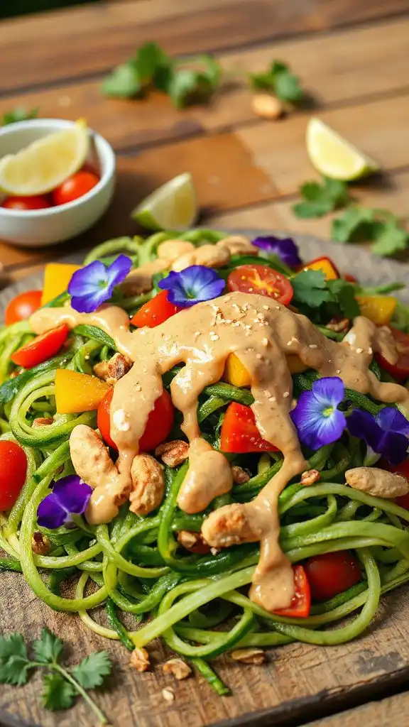 thai peanut zoodle salad recipe