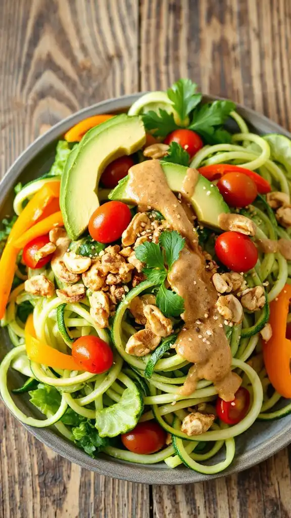thai peanut zoodle salad recipe