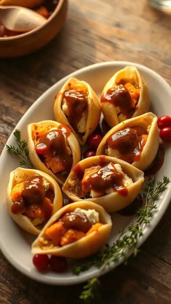 thanksgiving inspired stuffed shells