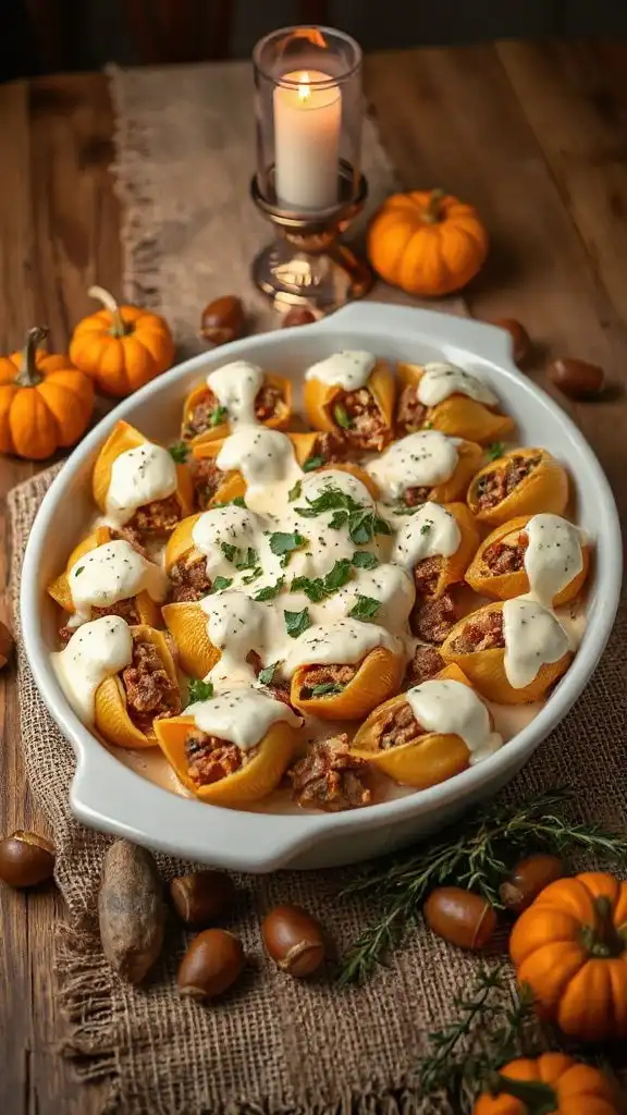 thanksgiving sausage stuffed shells thanksgiving sausage stuffed shells