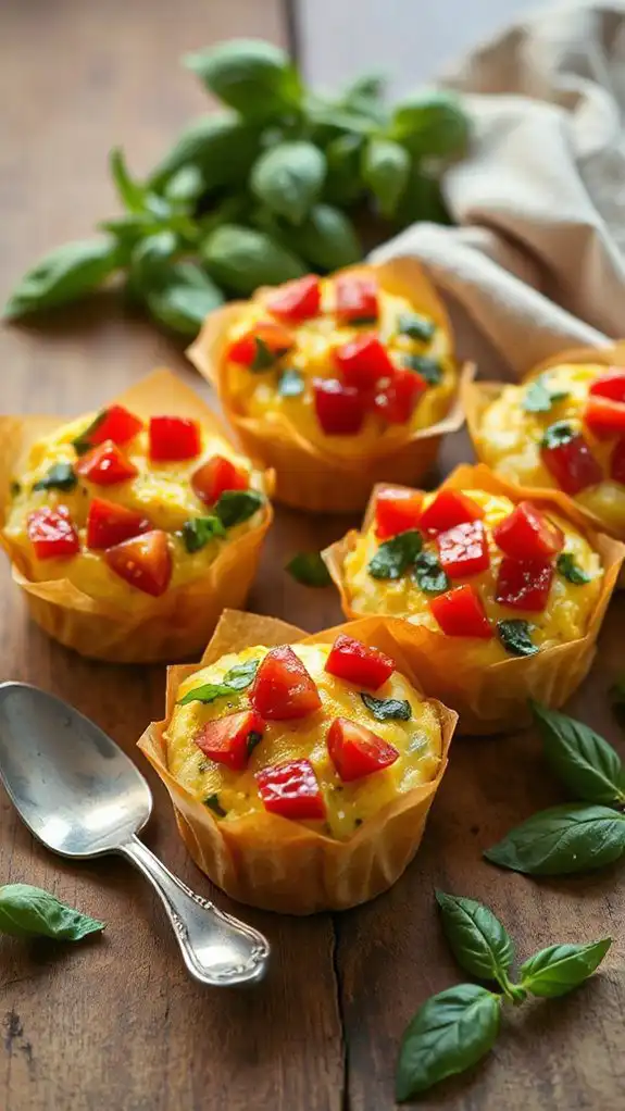 tomato basil egg muffins