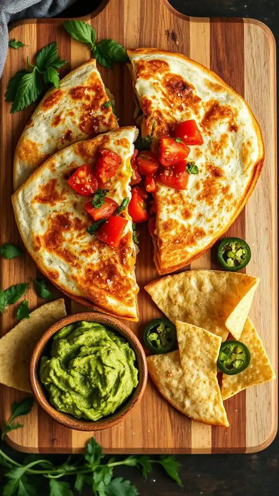 tomato italian herb quesadilla