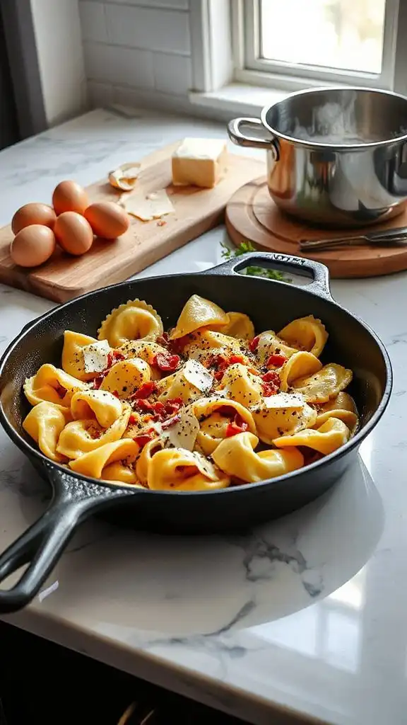 tortellini carbonara creamy sauce