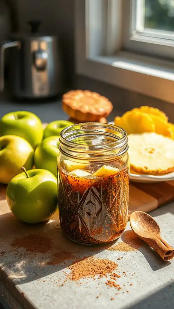 tropical apple cinnamon chia jam