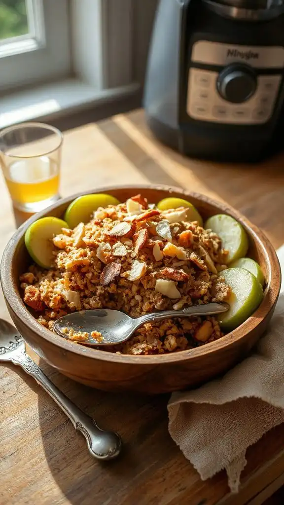 tropical coconut almond crisp