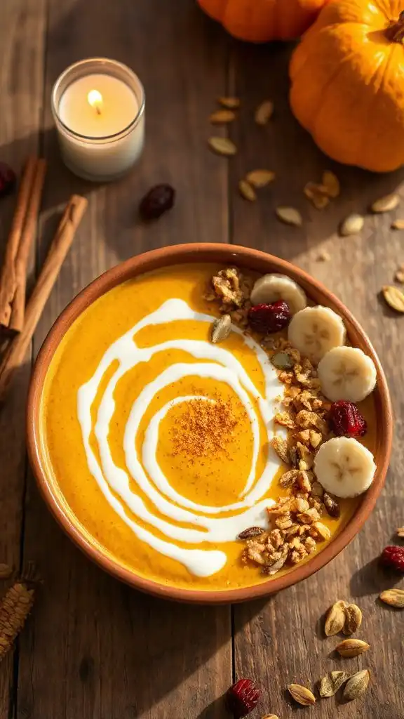 tropical coconut pumpkin smoothie
