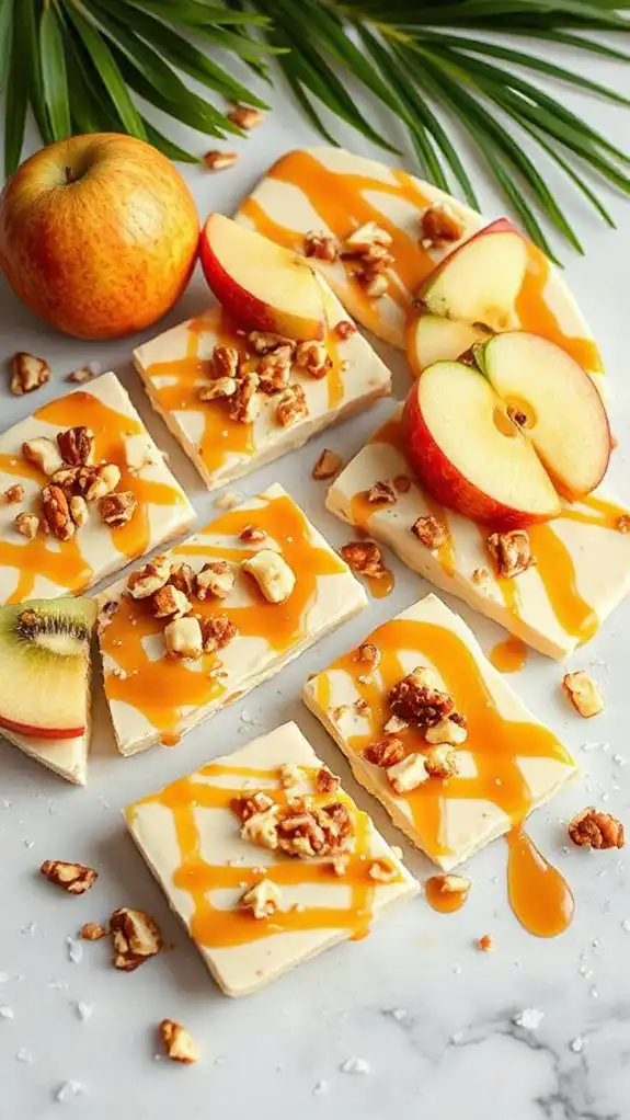 tropical flavored yogurt bark