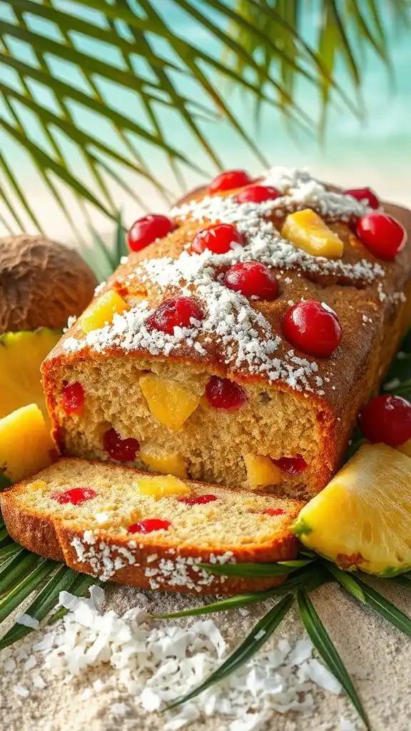 tropical fruitcake with pineapple