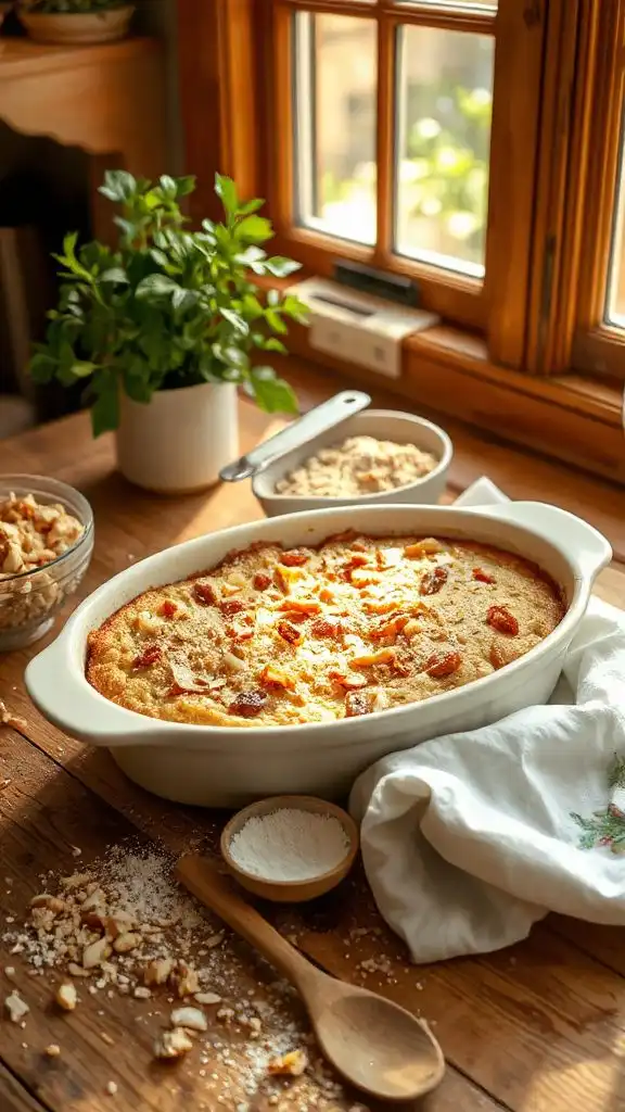 tropical nutty oatmeal bake