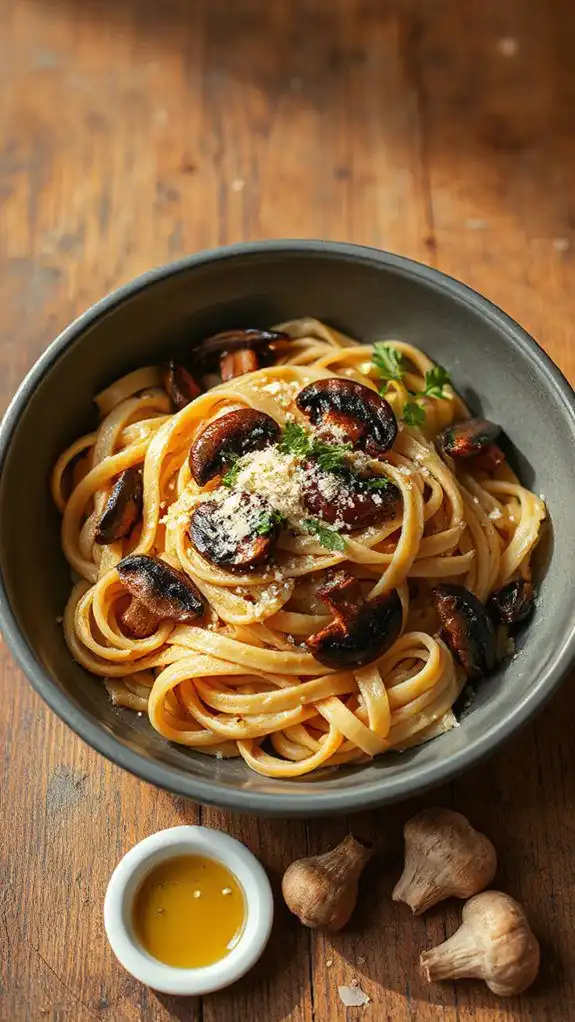truffle oil mushroom pasta
