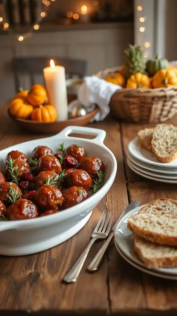 turkey meatballs with cranberry sauce