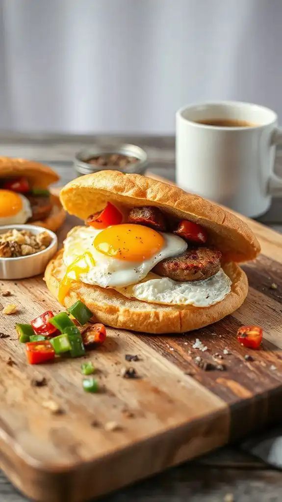 turkey sausage egg flatbread turkey sausage egg flatbread