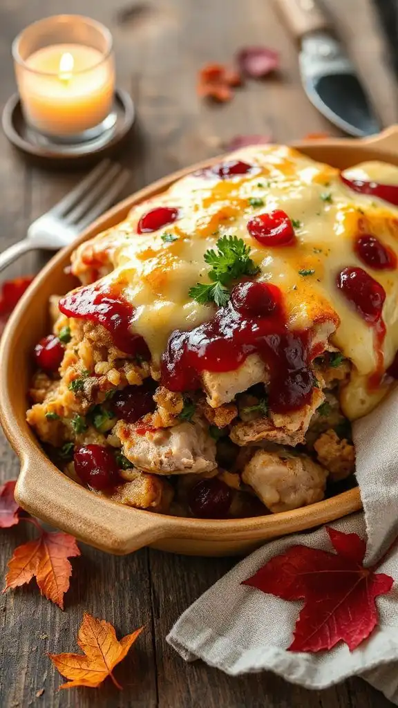 turkey stuffing casserole delight