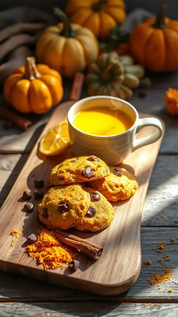 turmeric infused chocolate cookies