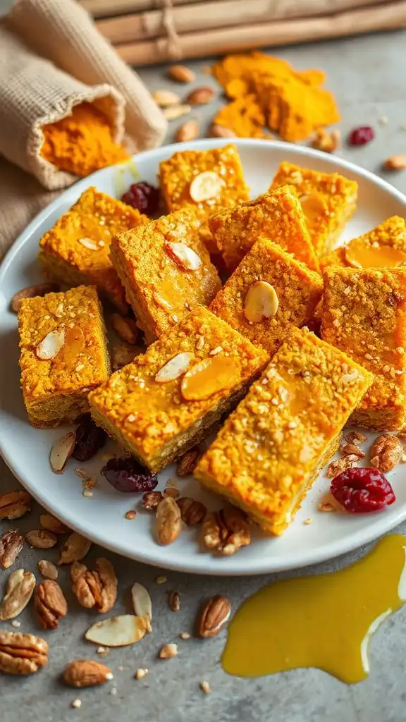 turmeric infused healthy snack bars turmeric infused healthy snack bars