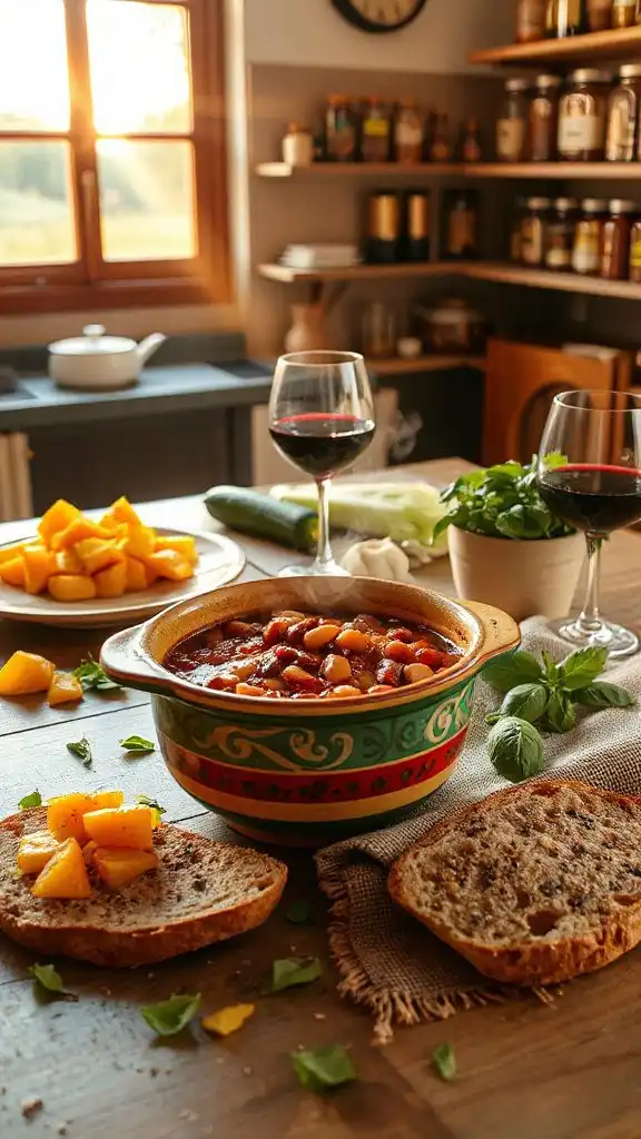 tuscan vegetarian bean chili